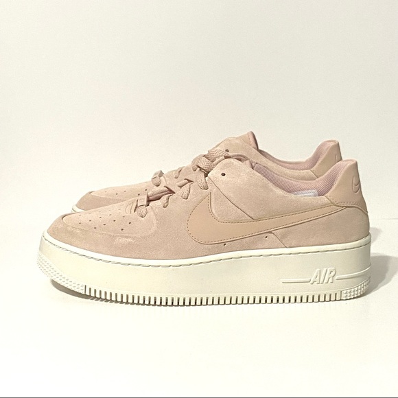 Nike Shoes - NEW Nike Air Force 1 Sage Shadow AF1 Low Pink Beige Suede Women’s 11